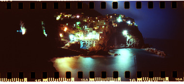 Night view of Manarole Harbour