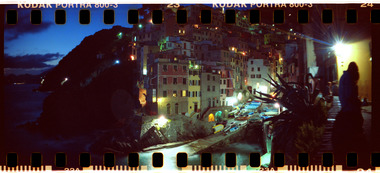 Night view of Riomaggiore Harbour