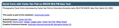 WKCR Radio Interview