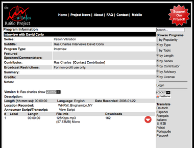 WHRW Radio Interview