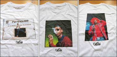 Three tee shirts of Wayne Wonder, Bounty Killer and Elephant Man