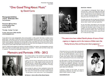 One Good Thing About Music photo exhibition